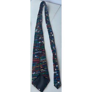 Puritan Brand Computer Technology Theme Shirt Tie 100% Silk